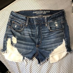 American eagle high rise Shortie Jean shorts denim